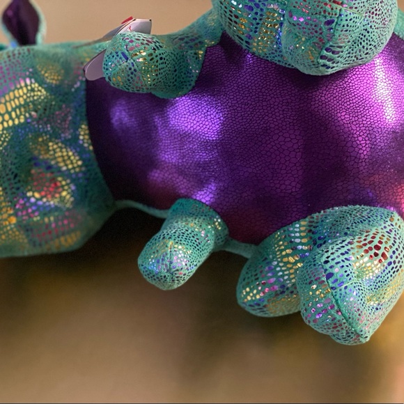 TY BEANIE BOOS CINDER the Multicolor Plush stuffed Dragon Size LARGE - Picture 11 of 16